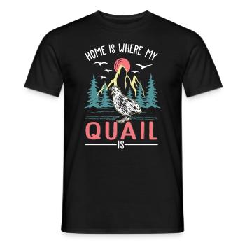 Zuhause ist wo meine Wachtel ist - Männer T-Shirt - Schwarz - Vorne - AI Model Male 178 light (178cm)