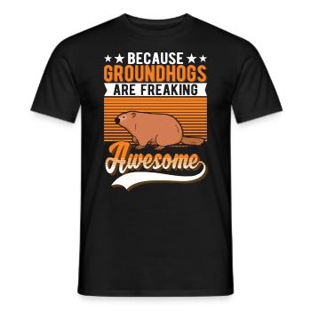 Murmeltier Groundhog Day Waldmurmeltier - Männer T-Shirt - Schwarz - Vorne - AI Model Male 178 light (178cm)