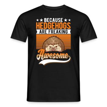 Hedgehog Lovers - Men's T-Shirt - black - Front - AI Model Male 178 light (178cm)
