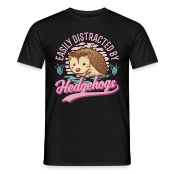 Hedgehog Lovers - Men's T-Shirt - black - Front - AI Model Male 178 light (178cm)