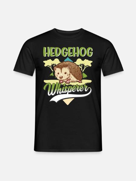 Igel Flüsterer Hedgehog Whisperer - Männer T-Shirt - Schwarz