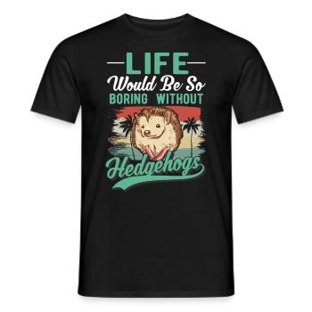 Hérisson Cadeau Hérisson épineux - T-shirt homme - noir - Devant - AI Model Male 178 light (178cm)