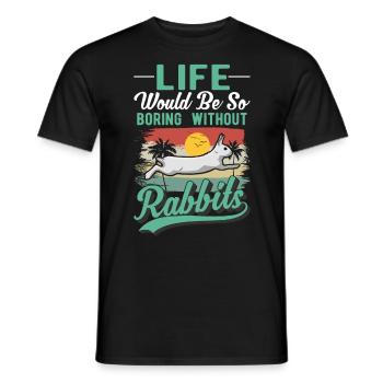 Lapin Cadeau Lapin Lapin Lapin - T-shirt homme - noir - Devant - AI Model Male 178 light (178cm)