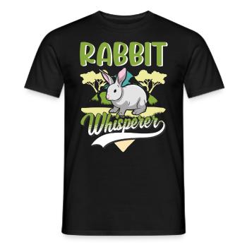 Rabbit Whisperer Rabbit Whisperer - Men's T-Shirt - black - Front - AI Model Male 178 light (178cm)