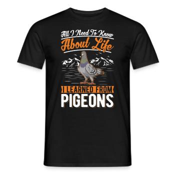 Pigeon pigeon fancier city pigeon carrier pigeon - Men's T-Shirt - black - Front - AI Model Male 178 light (178cm)