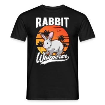 Rabbit Whisperer Rabbit Whisperer - Men's T-Shirt - black - Front - AI Model Male 178 light (178cm)