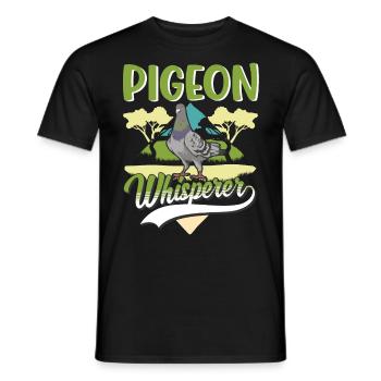 Pigeons Whisperers City pigeon pigeon fanciers - Men's T-Shirt - black - Front - AI Model Male 178 light (178cm)