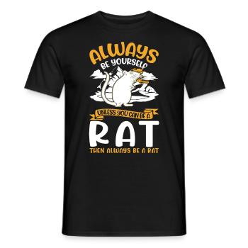 Rat Cadeau Maison Rat Propriétaire - T-shirt homme - noir - Devant - AI Model Male 178 light (178cm)