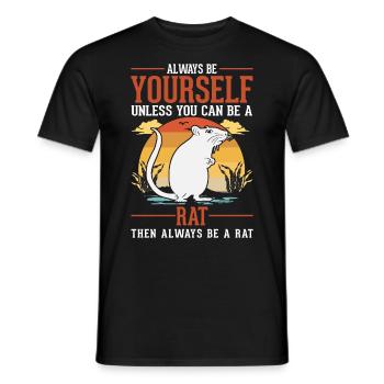 Rat Gift Domestic Rat Rat Owner - Men's T-Shirt - black - Front - AI Model Male 178 light (178cm)