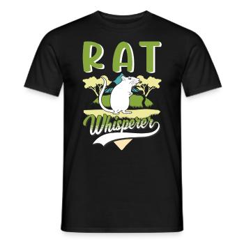 Rats Whisperer Domestic Rat Rat Owner - Men's T-Shirt - black - Front - AI Model Male 178 light (178cm)