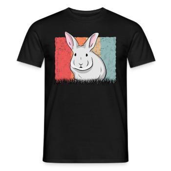 Lapin Rétro Lapin Vintage - T-shirt homme - noir - Devant - AI Model Male 178 light (178cm)