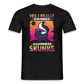Cadeau Skunk - T-shirt homme - noir - Devant - AI Model Male 178 light (178cm)