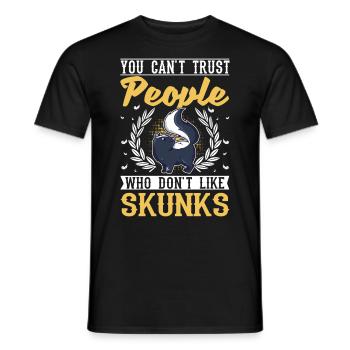 Skunk Lover - Men's T-Shirt - black - Front - AI Model Male 178 light (178cm)