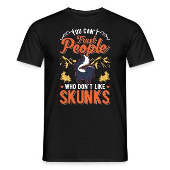 Skunk Lover - Men's T-Shirt - black - Front - AI Model Male 178 light (178cm)