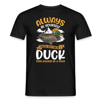 Ducks Gift Duck Duck Breeder - Men's T-Shirt - black - Front - AI Model Male 178 light (178cm)