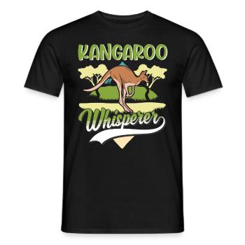 Kangaroo Whisperer Australia Kangaroo - Men's T-Shirt - black - Front - AI Model Male 178 light (178cm)