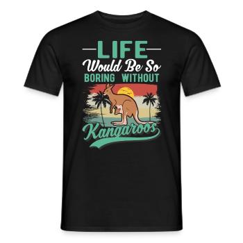 Kangourou australien Kangourou australien - T-shirt homme - noir - Devant - AI Model Male 178 light (178cm)