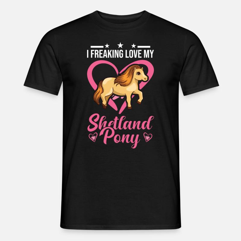 Shetland Pony Geschenk Shetty - Männer T-Shirt - Schwarz