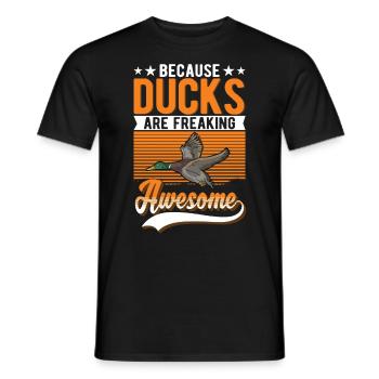 Ducks Gift Duck Breeders - Men's T-Shirt - black - Front - AI Model Male 178 light (178cm)