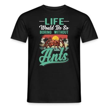 Ants Ant Farm Anthill Fire Ants - Men's T-Shirt - black - Front - AI Model Male 178 light (178cm)