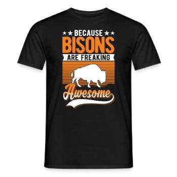 Buffalo Gift Bison Water Buffalo Buffalo - Men's T-Shirt - black - Front - AI Model Male 178 light (178cm)