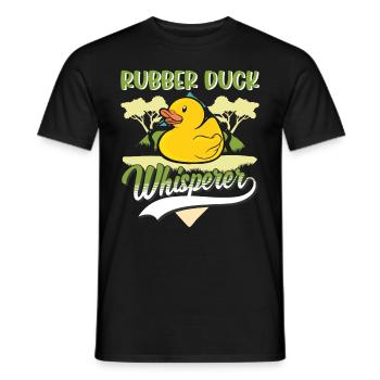 Rubber Ducks Whisperers Rubber Duck Rubber Duck - Men's T-Shirt - black - Front - AI Model Male 178 light (178cm)