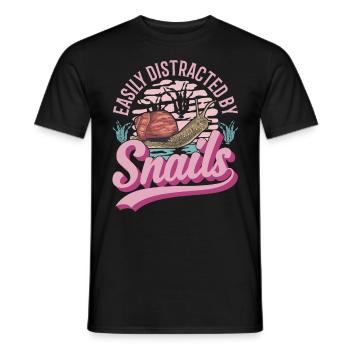 Snail Gift Vineyard Snail - Men's T-Shirt - black - Front - AI Model Male 178 light (178cm)