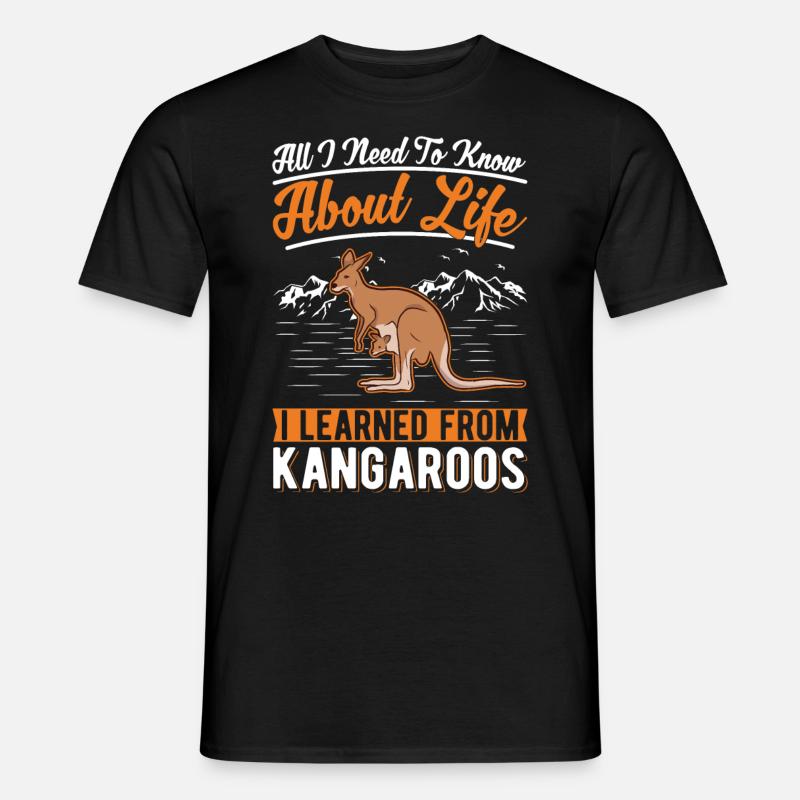 Känguru Australien Australisches Kangaroo - Männer T-Shirt - Schwarz