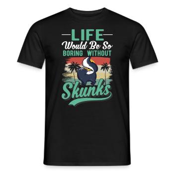 Cadeau Skunk - T-shirt homme - noir - Devant - AI Model Male 178 light (178cm)