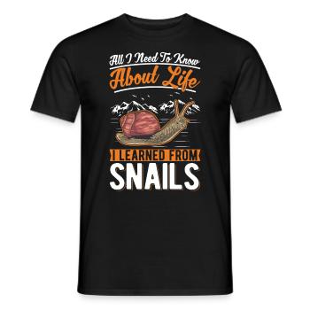 Snail Gift Vineyard Snail - Men's T-Shirt - black - Front - AI Model Male 178 light (178cm)