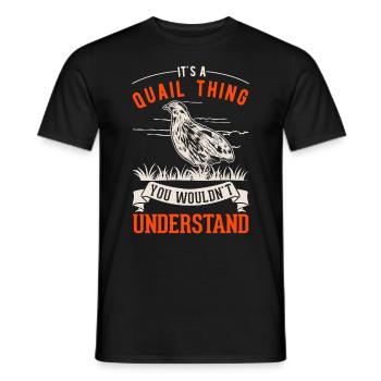Quail Ding Quail Breed Quail Breeder - Men's T-Shirt - black - Front - AI Model Male 178 light (178cm)