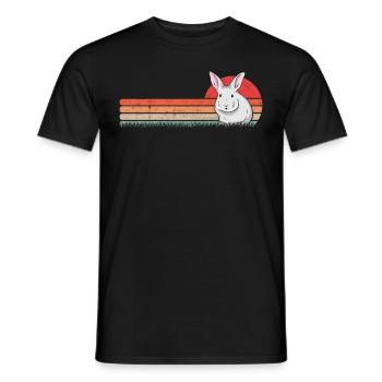 Lapin Rétro Lapin Lapin Vintage - T-shirt homme - noir - Devant - AI Model Male 178 light (178cm)