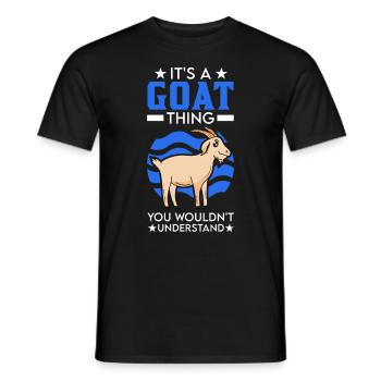 Das ist so ein Ziegen Ding Ziegenhirte - Männer T-Shirt - Schwarz - Vorne - AI Model Male 178 light (178cm)