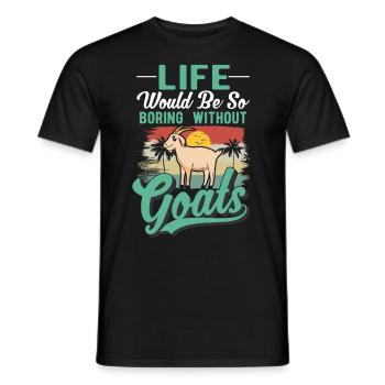 Chèvres Cadeau Chèvre Hôte Chèvre - T-shirt homme - noir - Devant - AI Model Male 178 light (178cm)