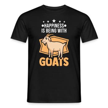 Goats Happiness Goat Host Goat - Men's T-Shirt - black - Front - AI Model Male 178 light (178cm)