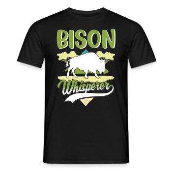 Buffalo Whisperer Buffalo Whisperer Water Buffalo - Men's T-Shirt - black - Front - AI Model Male 178 light (178cm)