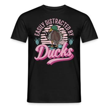 Ducks Gift Duck Breeders - Men's T-Shirt - black - Front - AI Model Male 178 light (178cm)