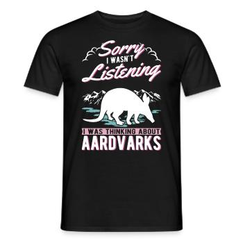 Erdferkel Geschenk Aardvark - Männer T-Shirt - Schwarz - Vorne - AI Model Male 178 light (178cm)