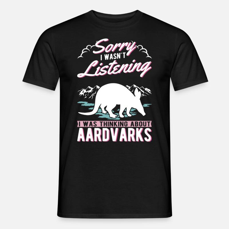 Erdferkel Geschenk Aardvark - Männer T-Shirt - Schwarz