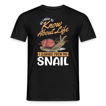 Schnecke Geschenk Weinbergschnecke - Männer T-Shirt - Schwarz - Vorne - AI Model Male 178 light (178cm)