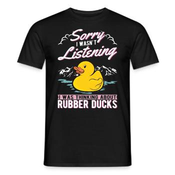 canard en caoutchouc cadeau canard en caoutchouc canard en caoutchouc - T-shirt homme - noir - Devant - AI Model Male 178 light (178cm)