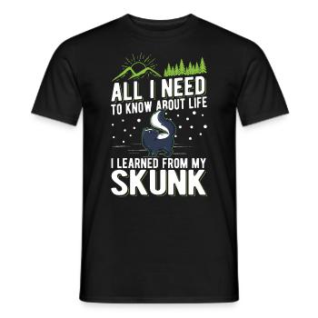 Skunk Spruch Stinktier - Männer T-Shirt - Schwarz - Vorne - AI Model Male 178 light (178cm)