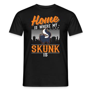Home is where my skunk is - Men's T-Shirt - black - Front - AI Model Male 178 light (178cm)