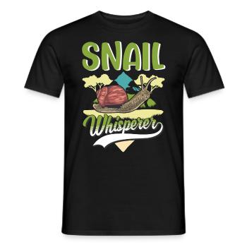 Escargots Whisperer Vignoble Escargot - T-shirt homme - noir - Devant - AI Model Male 178 light (178cm)