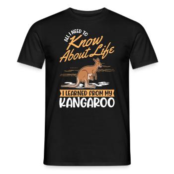 Kangourou Australie Kangourou australien - T-shirt homme - noir - Devant - AI Model Male 178 light (178cm)