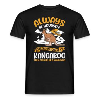 Always be yourself Kangaroo Australia Kangaroo - Men's T-Shirt - black - Front - AI Model Male 178 light (178cm)