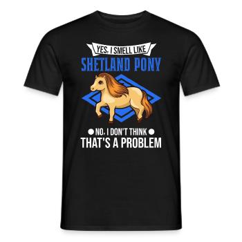Shetland Pony Odeur Cadeau Shetty - T-shirt homme - noir - Devant - AI Model Male 178 light (178cm)