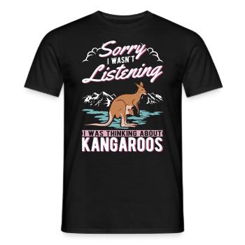 Kangourou australien Kangourou australien - T-shirt homme - noir - Devant - AI Model Male 178 light (178cm)