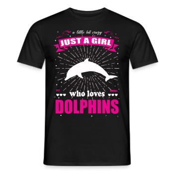 Just a Girl who loves Delphine Outfit - Männer T-Shirt - Schwarz - Vorne - AI Model Male 178 light (178cm)