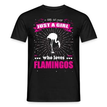 Just a Girl who loves Flamingos Outfit - Männer T-Shirt - Schwarz - Vorne - AI Model Male 178 light (178cm)